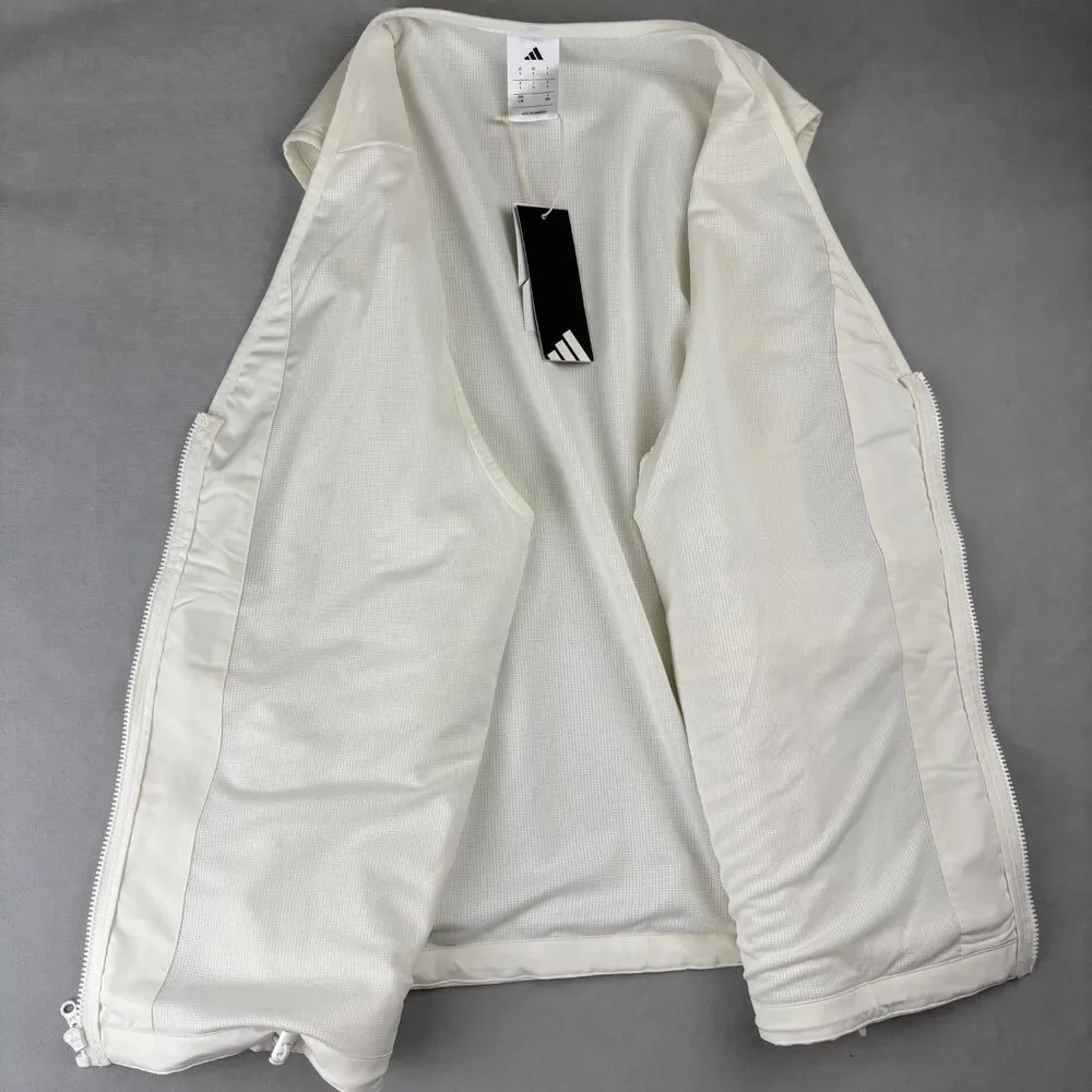 Adidas Woven Vest Men L Sportswear Full Zip Utility Mesh Camp Pockets JN8700 NWT